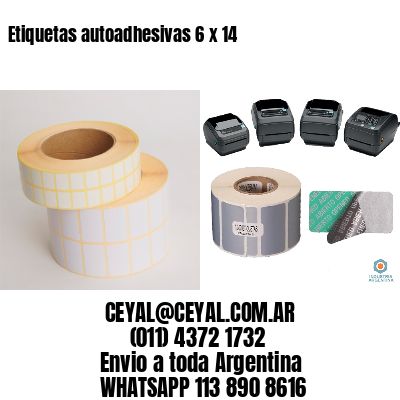 Etiquetas autoadhesivas 6 x 14