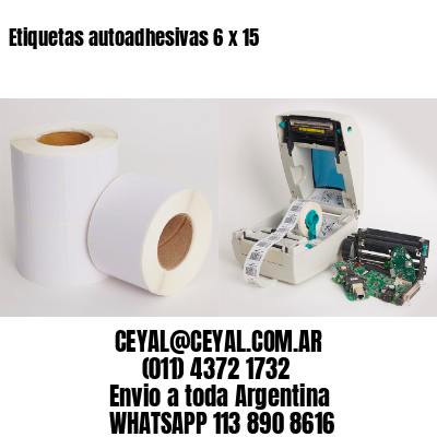 Etiquetas autoadhesivas 6 x 15