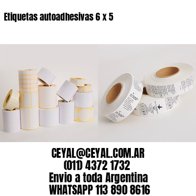 Etiquetas autoadhesivas 6 x 5