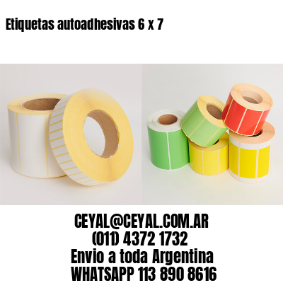 Etiquetas autoadhesivas 6 x 7