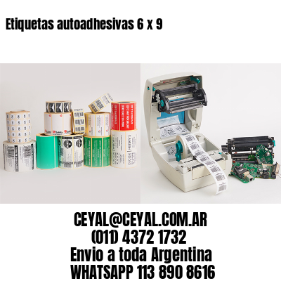 Etiquetas autoadhesivas 6 x 9