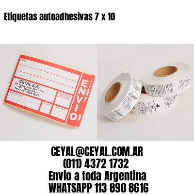 Etiquetas autoadhesivas 7 x 10