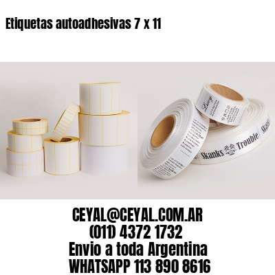 Etiquetas autoadhesivas 7 x 11