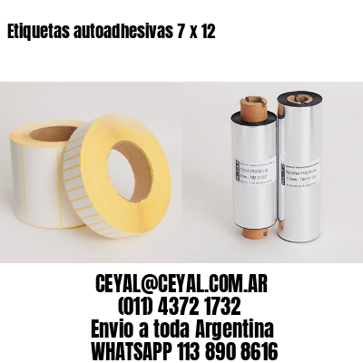 Etiquetas autoadhesivas 7 x 12