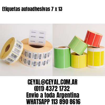 Etiquetas autoadhesivas 7 x 13