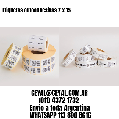 Etiquetas autoadhesivas 7 x 15