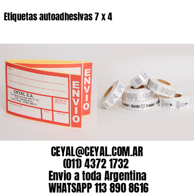 Etiquetas autoadhesivas 7 x 4