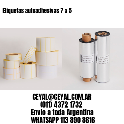 Etiquetas autoadhesivas 7 x 5