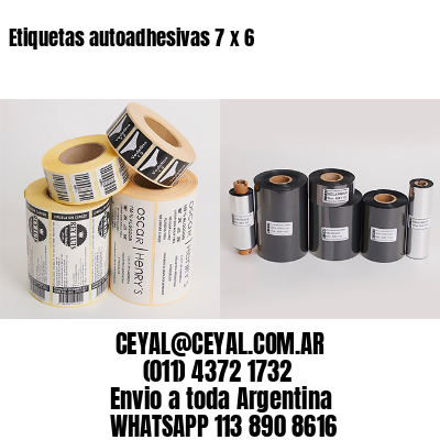 Etiquetas autoadhesivas 7 x 6