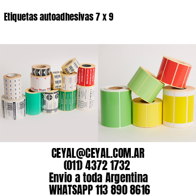 Etiquetas autoadhesivas 7 x 9