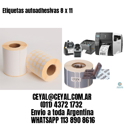 Etiquetas autoadhesivas 8 x 11