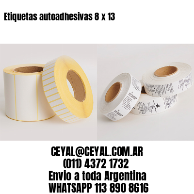 Etiquetas autoadhesivas 8 x 13