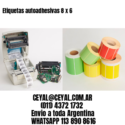 Etiquetas autoadhesivas 8 x 6