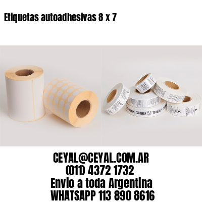 Etiquetas autoadhesivas 8 x 7