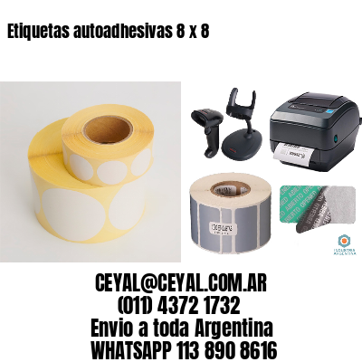 Etiquetas autoadhesivas 8 x 8