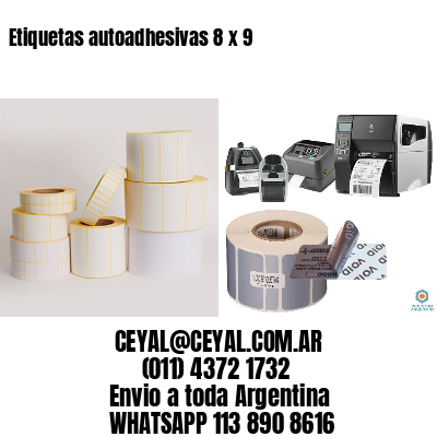 Etiquetas autoadhesivas 8 x 9