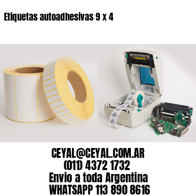 Etiquetas autoadhesivas 9 x 4