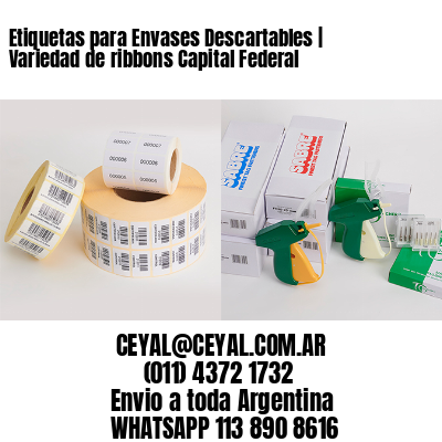 Etiquetas para Envases Descartables | Variedad de ribbons Capital Federal