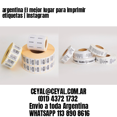 argentina El mejor lugar para imprimir etiquetas | Instagram