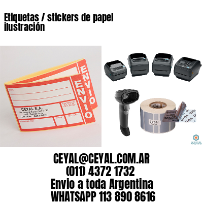 Etiquetas / stickers de papel ilustración