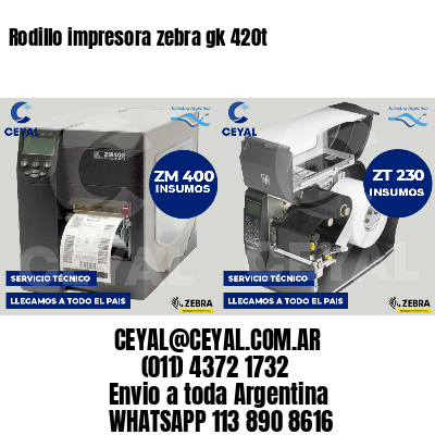 Rodillo impresora zebra gk 420t