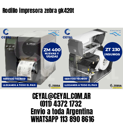 Rodillo impresora zebra gk420t