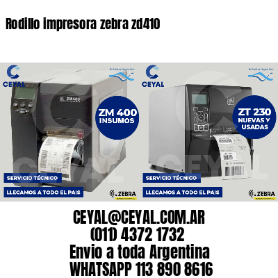 Rodillo impresora zebra zd410
