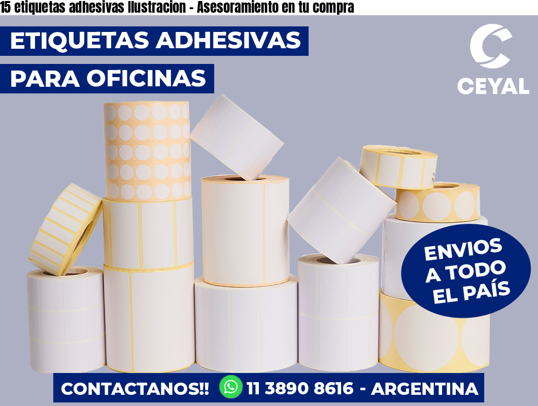 15 etiquetas adhesivas Ilustracion – Asesoramiento en tu compra