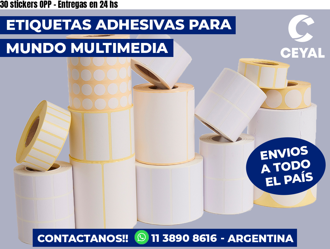 30 stickers OPP – Entregas en 24 hs