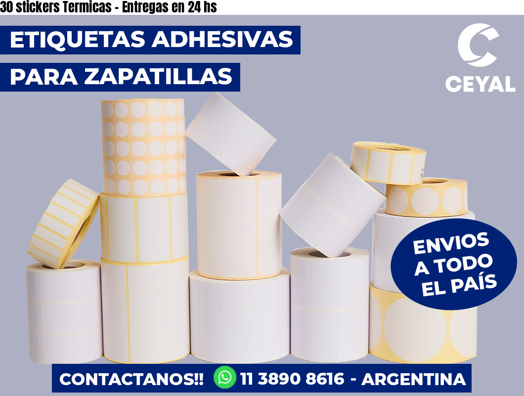 30 stickers Termicas - Entregas en 24 hs