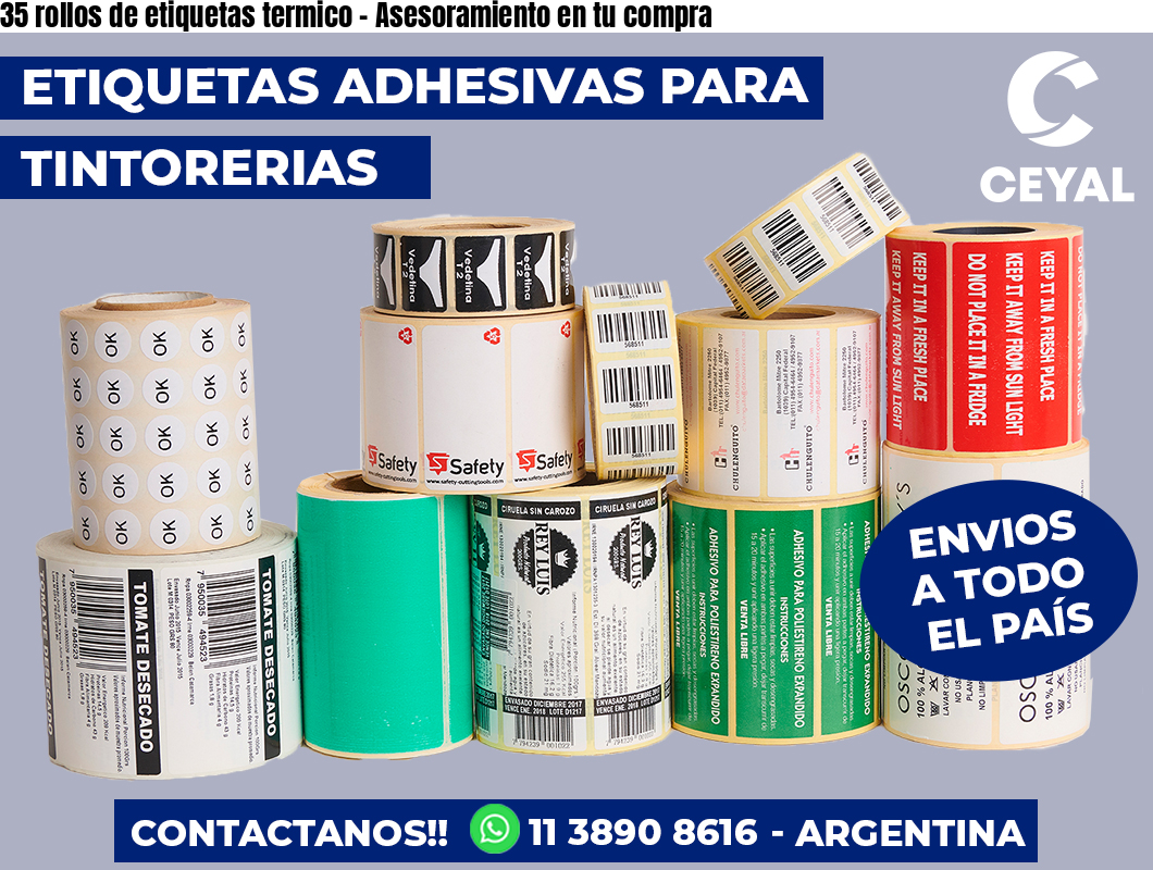 35 rollos de etiquetas termico – Asesoramiento en tu compra