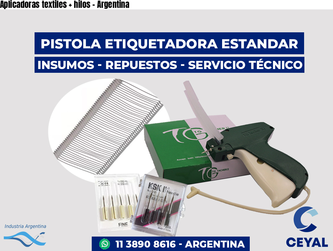 Aplicadoras textiles + hilos - Argentina