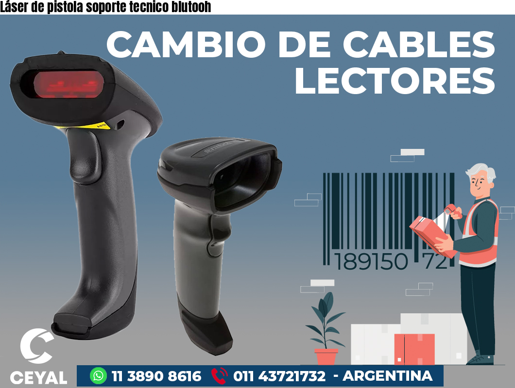 Láser de pistola soporte tecnico blutooh