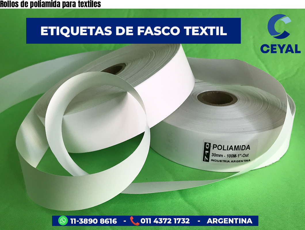 Rollos de poliamida para textiles