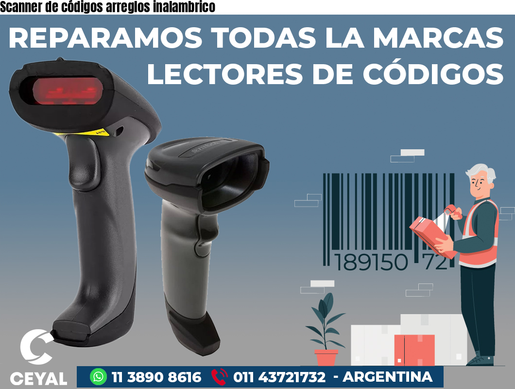 Scanner de códigos arreglos inalambrico