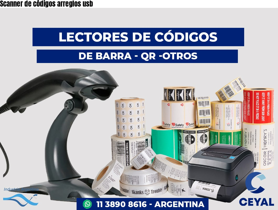 Scanner de códigos arreglos usb