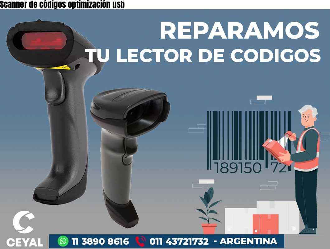 Scanner de códigos optimización usb