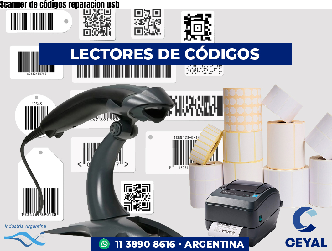 Scanner de códigos reparacion usb