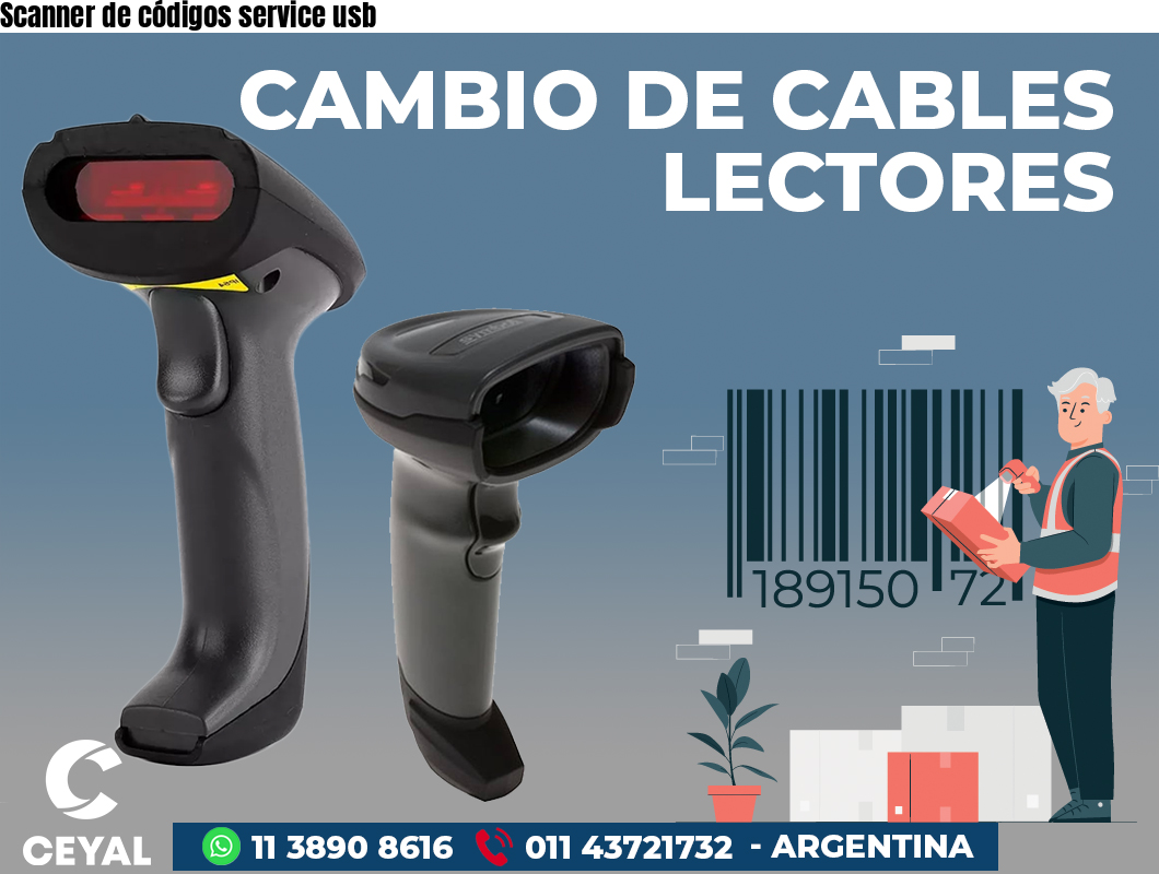 Scanner de códigos service usb