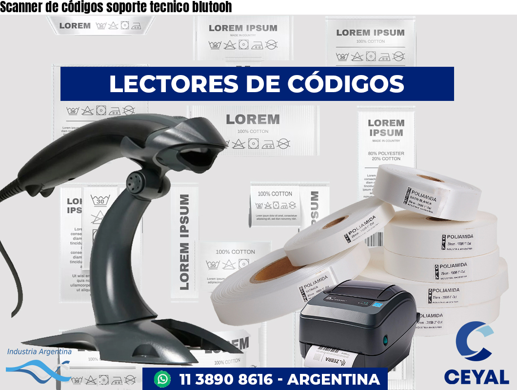 Scanner de códigos soporte tecnico blutooh