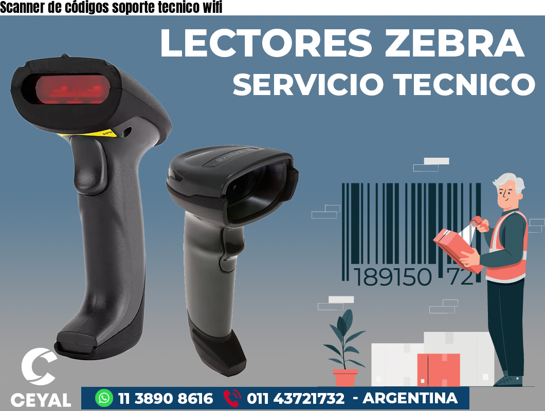 Scanner de códigos soporte tecnico wifi