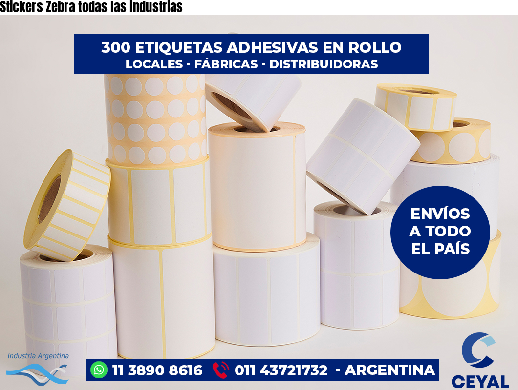 Stickers Zebra todas las industrias