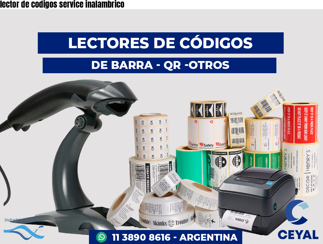 lector de codigos service inalambrico