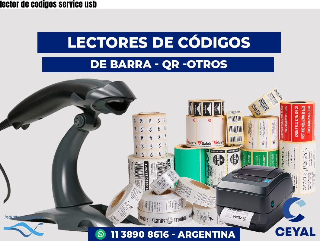 lector de codigos service usb