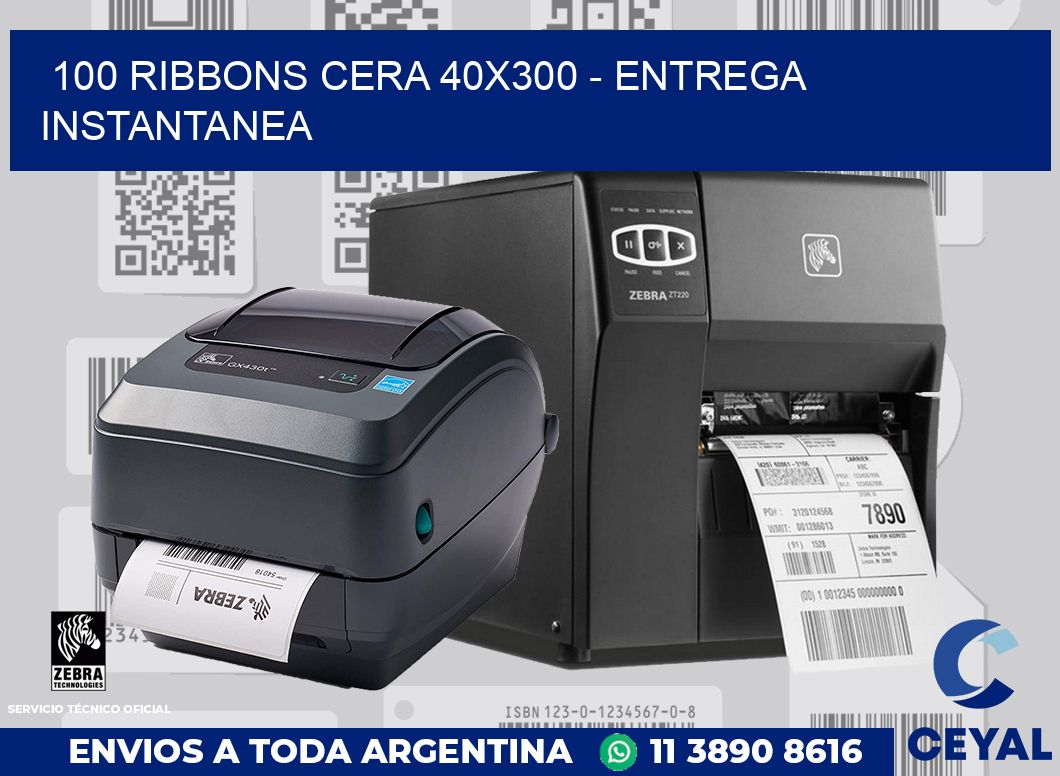 100 Ribbons cera 40x300 - entrega instantanea
