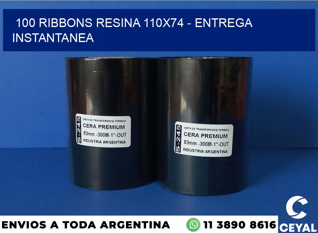 100 Ribbons resina 110×74 – entrega instantanea