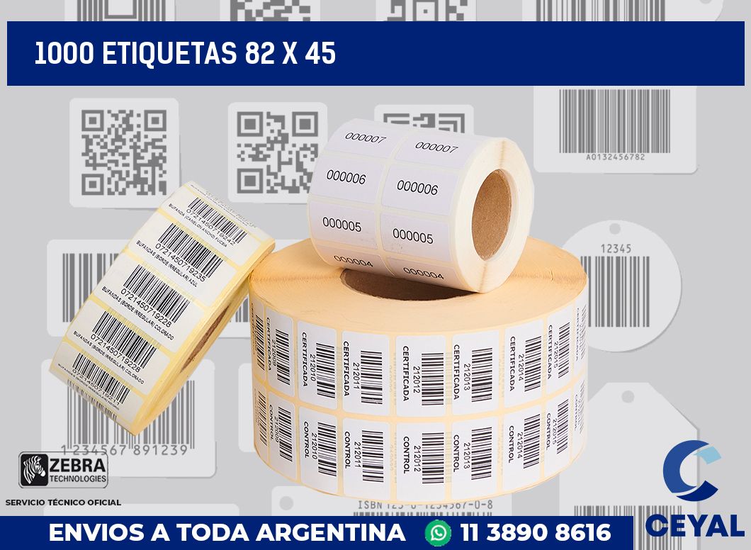 1000 etiquetas 82 x 45
