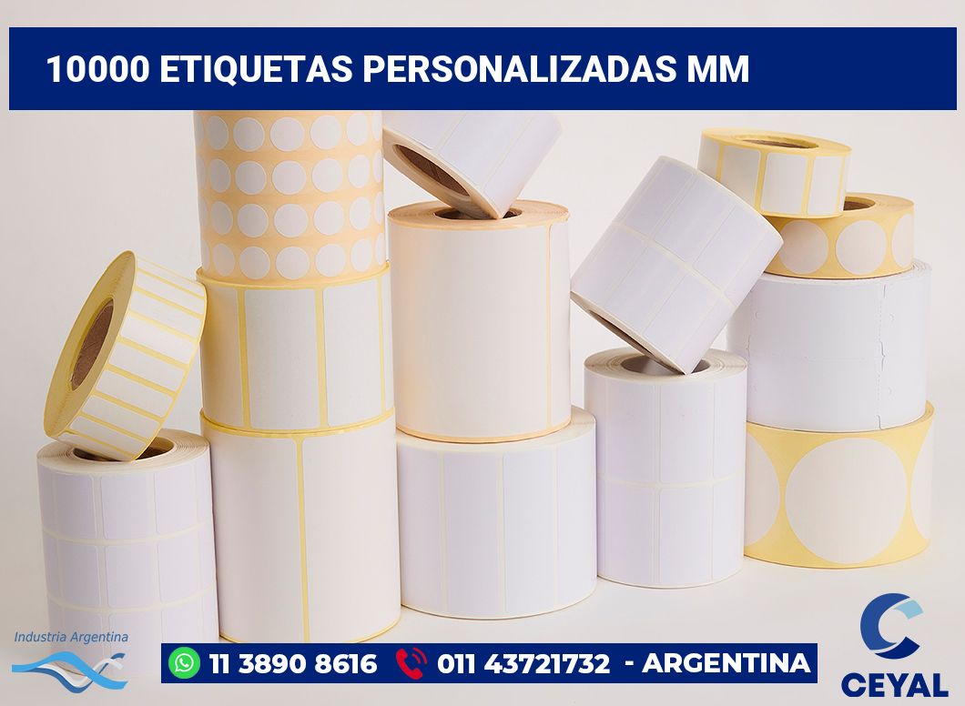 10000 Etiquetas personalizadas mm