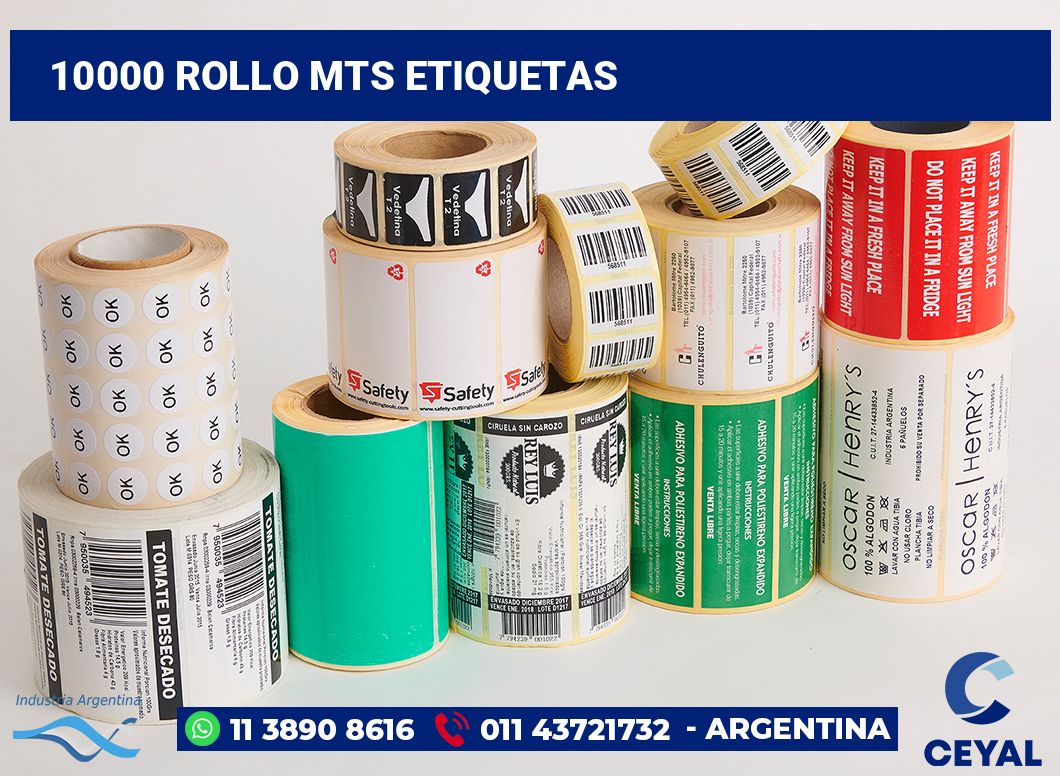 10000 Rollo mts etiquetas