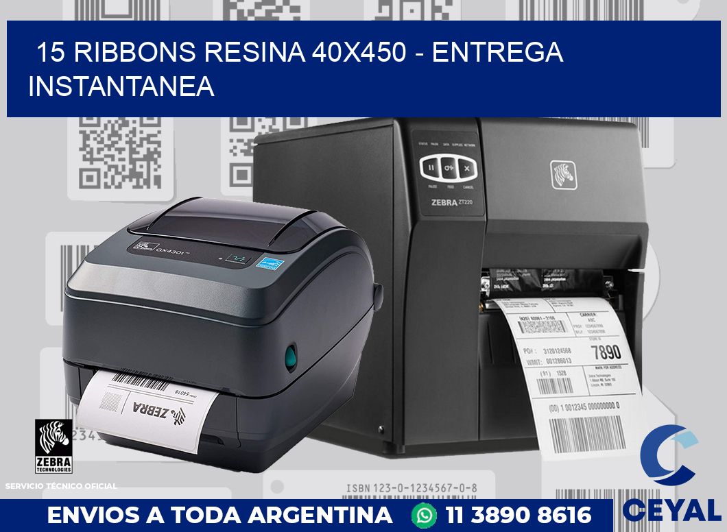 15 Ribbons resina 40x450 - entrega instantanea